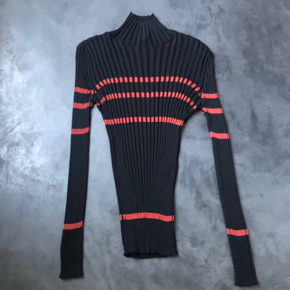 Loewe Tops - Loewe Striped Fitted Turtleneck